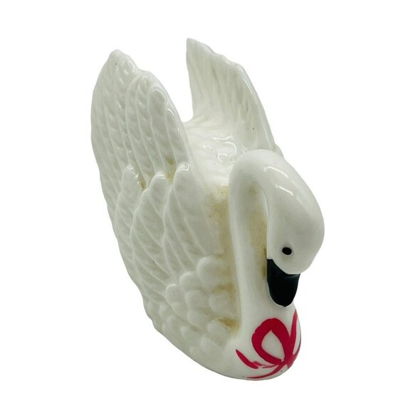 Vintage Swan Together Always Salt Pepper Shaker Shiking Japan Ceramic - Picture 10 of 15